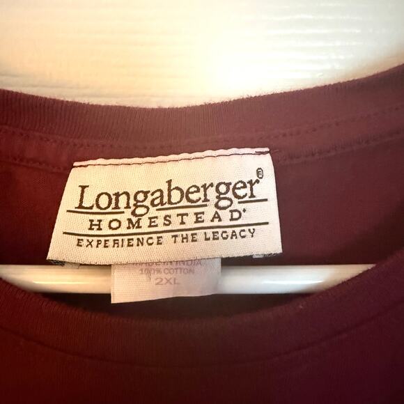 Vintage Longaberger Homestead Shirt Men’s Size 2XL Burgundy Basket Fall Graphic - Picture 3 of 6